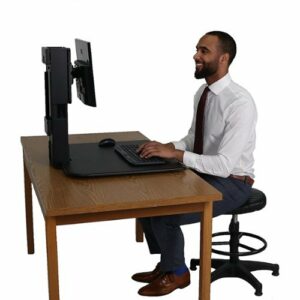 Victor - High Rise Sit-Stand Desk Converter - Black