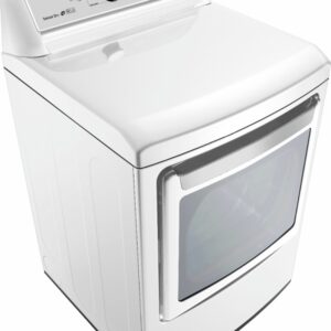 LG - 7.3 Cu. Ft. Smart Electric Dryer with Sensor Dry - White