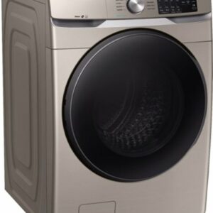 Samsung - 4.5 Cu. Ft. High-Efficiency Stackable Front Load Washer with Steam and Self Clean+ - Champagne