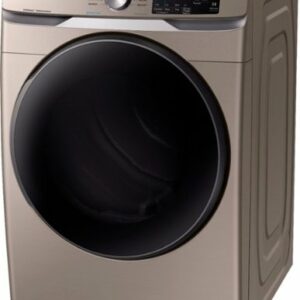 Samsung - 7.5 Cu. Ft. Stackable Electric Dryer with Steam and Sensor Dry - Champagne