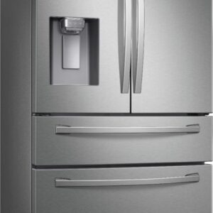 Samsung - 28  cu. ft. 4-Door French Door Smart Refrigerator with FlexZone Drawer - Stainless Steel