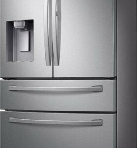 Samsung - 28  cu. ft. 4-Door French Door Smart Refrigerator with FlexZone Drawer - Stainless Steel