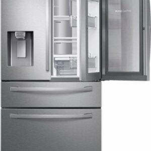 Samsung - 27.8 cu. ft. 4-Door French Door Smart Refrigerator with Food Showcase - Stainless Steel