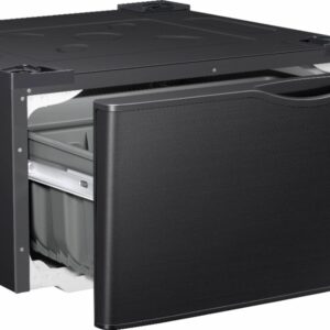 Samsung - Washer/Dryer Laundry Pedestal with Storage Drawer - Brushed Black