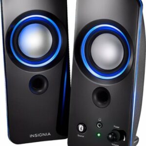 Insignia™ - 2.0 Bluetooth Lighted Speaker System (2pc) - Black