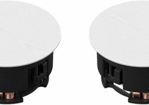 Sonos - Architectural 6-1/2" Passive 2-Way In-Ceiling Speakers (Pair) - White