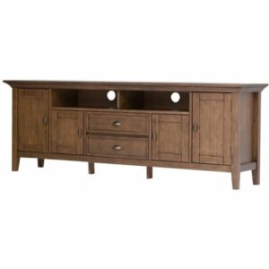 Simpli Home - Redmond Solid Wood 72 inch Wide Transitional TV Media Stand For TVs up to 80 inches - Rustic Natural Aged Brown