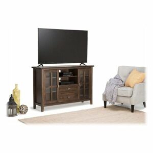 Simpli Home - Artisan TV Cabinet for Most TVs Up to 58" - Natural Aged Brown