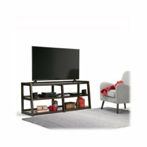 Simpli Home - Sawhorse TV Stand for Most TVs Up to 66" - Dark Chestnut Brown