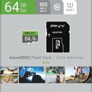 PNY - 64GB Elite Class 10 U1 microSDXC Flash Memory Card