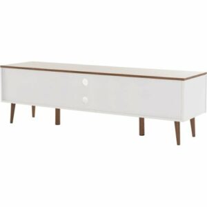 Noble House - Glenwood TV Console for Most TVs Up to 56" - White Matte/Walnut