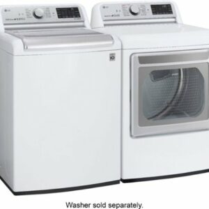 LG - 7.3 Cu. Ft. Smart Electric Dryer with Steam and Sensor Dry - White