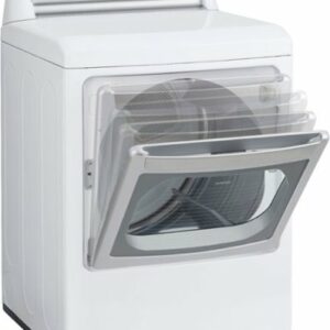 LG - 7.3 Cu. Ft. Smart Electric Dryer with Steam and Sensor Dry - White