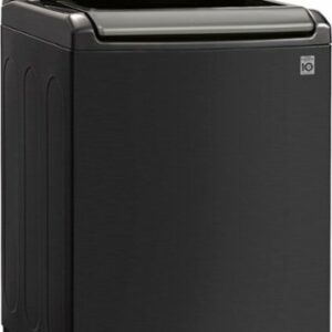 LG - 5.5 Cu. Ft. High-Efficiency Smart Top Load Washer with Steam and TurboWash3D Technology - Black Steel