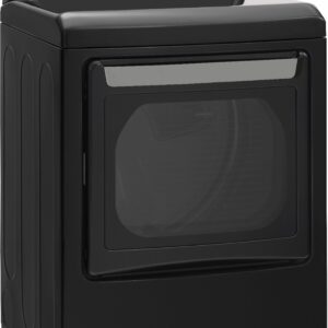 LG - 7.3 Cu. Ft. Smart Electric Dryer with Steam and Sensor Dry - Black Steel