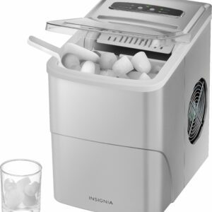 Insignia™ - Portable Ice Maker with Auto Shut-Off - Silver