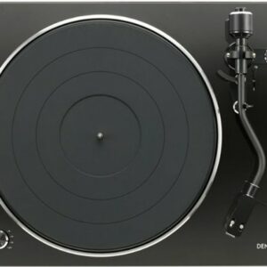 Denon DP-400 Semi-Automatic Analog Turntable with Speed Auto Sensor, Supports 33 1/3, 45, 78 RPM (Vintage) Speeds - Black