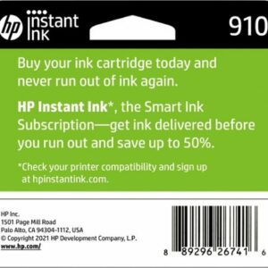 HP - 910 3-Pack Standard Capacity Ink Cartridges - Cyan/Magenta/Yellow