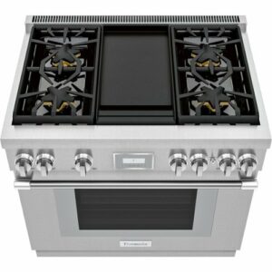 Thermador - ProHarmony 5 Cu. Ft. Freestanding Dual Fuel LP Convection Range with Self-Cleaning - Stainless Steel