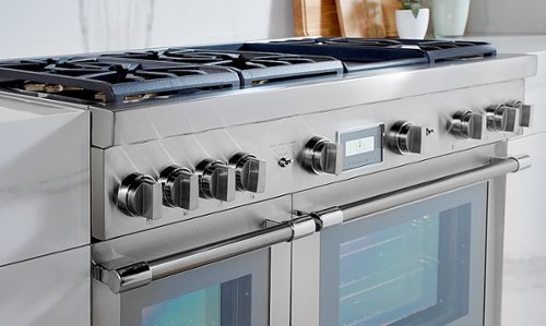 Thermador - ProGrand 5.7 Cu. Ft. Freestanding Double Oven Dual Fuel Convection Range with Self-Cleaning, 6 Star Burners and Griddle - Stainless Steel