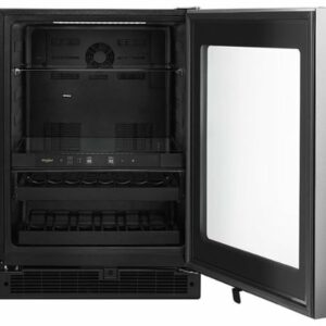 Whirlpool - 14-Bottle Dual Zone Wine Refrigerator - Stainless Steel