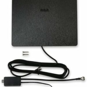 RCA - Indoor Flat Amplified HDTV Antenna - Black