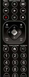 TERK - 8-Device Remote - Brushed Black