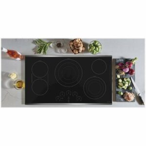 Café - 36" Electric Cooktop, Customizable - Stainless Steel on Black