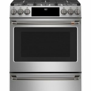 Café - 5.7 Cu. Ft. Self-Cleaning Slide-In Dual Fuel Convection Range - Stainless Steel