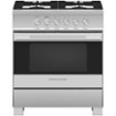 Fisher & Paykel - 3.5 Cu. Ft. Freestanding Gas Convection Range - Brushed Stainless Steel/Black Glass