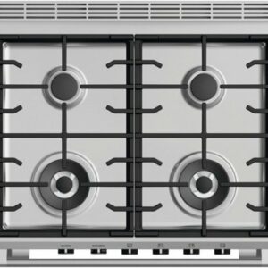 Fisher & Paykel - Classic Series 3.5 Cu. Ft. Freestanding Gas True Convection Range - Brushed Stainless Steel/Black Glass