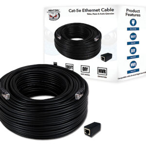 Night Owl - 100 ft. Cat-5e Ethernet Cable - Black