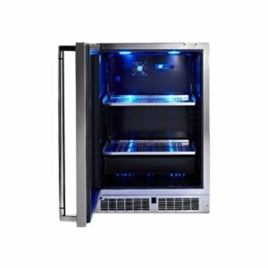 Lynx - 42-Bottle Built-In Wine Refrigerator - Silver