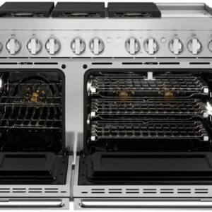 JennAir - NOIR 6.3 Cu. Ft. Self-Cleaning Freestanding Dual Fuel Convection Range - Stainless Steel