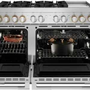 JennAir - RISE 6.3 Cu. Ft. Self-Cleaning Freestanding Dual Fuel Convection Range - Stainless Steel