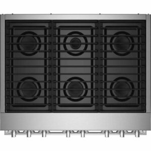 JennAir - NOIR 5.1 Cu. Ft. Self-Cleaning Freestanding Dual Fuel Convection Range - Silver