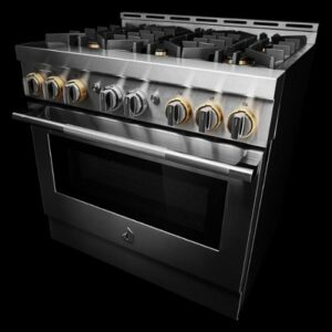 JennAir - RISE 5.1 Cu. Ft. Self-Cleaning Freestanding Gas Convection Range - Stainless Steel