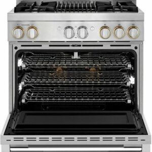 JennAir - RISE 5.1 Cu. Ft. Freestanding Gas Convection Range - Stainless Steel