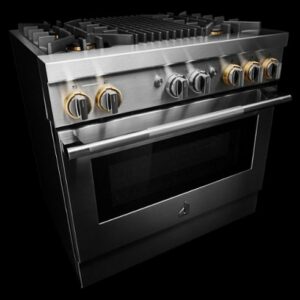 JennAir - RISE 5.1 Cu. Ft. Self-Cleaning Freestanding Dual Fuel Convection Range - Stainless Steel