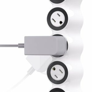 360 Electrical - PowerCurve77, 4 Rotating Outlets/2 USB-A and 2 USB-C 1080 Joules Surge Protector - White