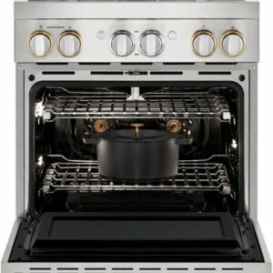 JennAir - RISE 4.1 Cu. Ft. Self-Cleaning Freestanding Gas Convection Range - Stainless Steel