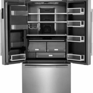 JennAir - RISE 23.8 Cu. Ft. French Door Counter-Depth Refrigerator - Stainless Steel