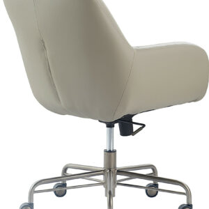 Finch - Forester Modern Bonded Leather Office Chair - Silver/Cream