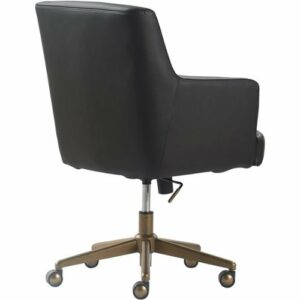 Finch - Belmont Modern Bonded Leather Home Office Chair - Bronze/Charcoal