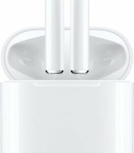 Apple - Geek Squad Certified Refurbished AirPods with Charging Case (2nd generation) - White