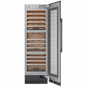 Dacor - 100-Bottle Panel Ready Built-In Triple Zone Wine Cellar with Precise Cooling and Push-to-Open Door - Custom Panel Ready