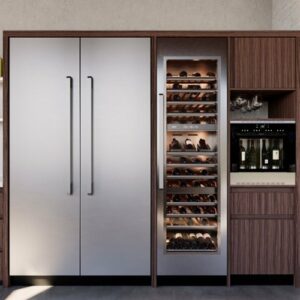 Dacor - 100-Bottle Panel Ready Built-In Triple Zone Wine Cellar with Precise Cooling and Push-to-Open Door - Custom Panel Ready