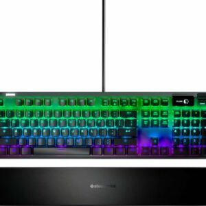 SteelSeries - Apex Pro Full Size Wired Mechanical OmniPoint Adjustable Actuation Switch Gaming Keyboard with RGB Backlighting - Black