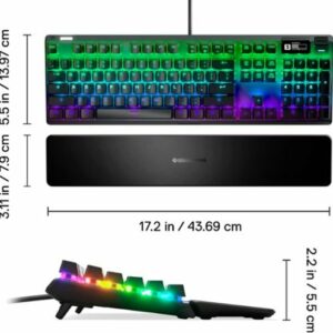 SteelSeries - Apex Pro Full Size Wired Mechanical OmniPoint Adjustable Actuation Switch Gaming Keyboard with RGB Backlighting - Black