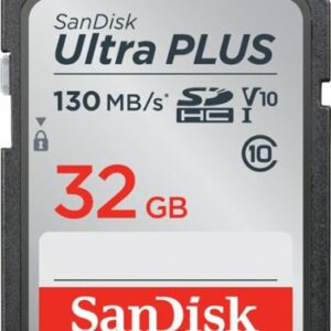 SanDisk - Ultra Plus 32GB SDHC UHS-I Memory Card